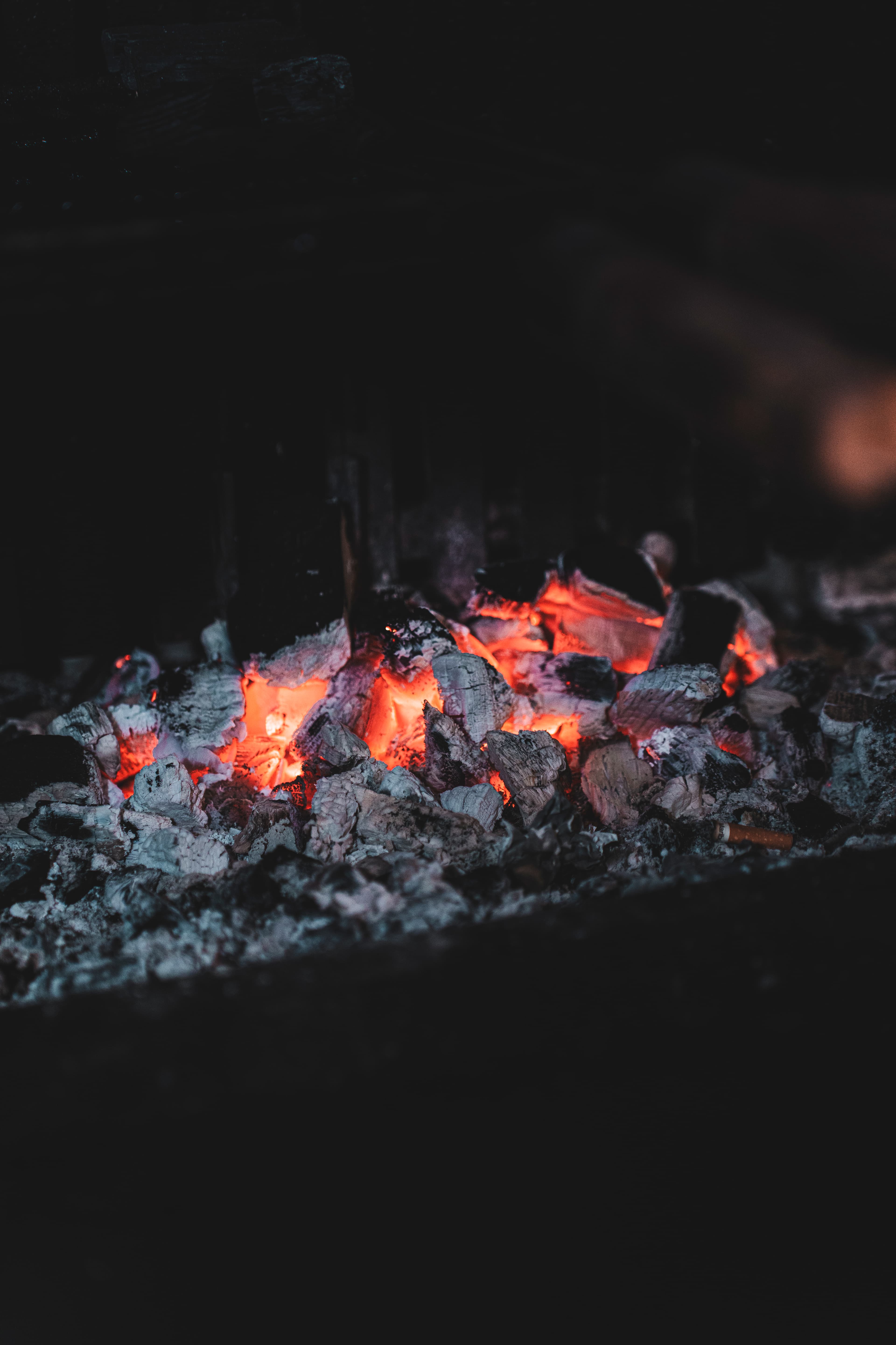 La braise de notre feu de bois